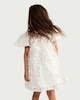image 2 of F&F Girls Floral Embroidered Short Sleeved Dress in Multi