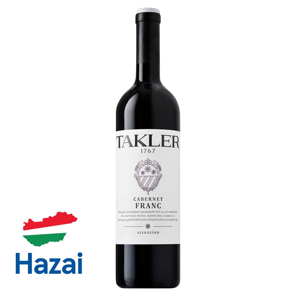 Takler Cabernet Franc száraz vörösbor 14,5% 0,75 l