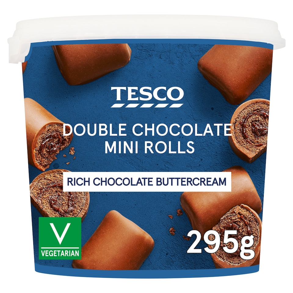 Tesco Double Chocolate Mini Rolls 295g