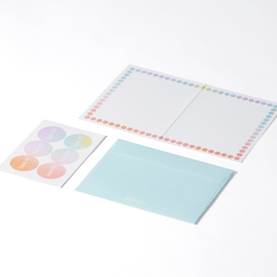 image 1 of Paperchase Ombre 6 Pack 'Thank You' Cards