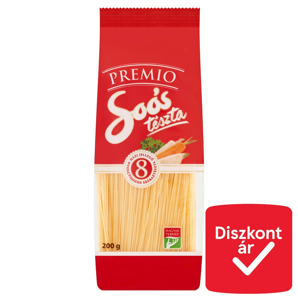 Soós Premio Vermicelli Home Style Dried Pasta with 8 Eggs 200 g