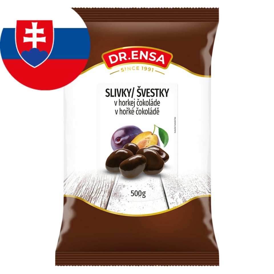 Dr. Ensa Plums in Dark Chocolate 500 g