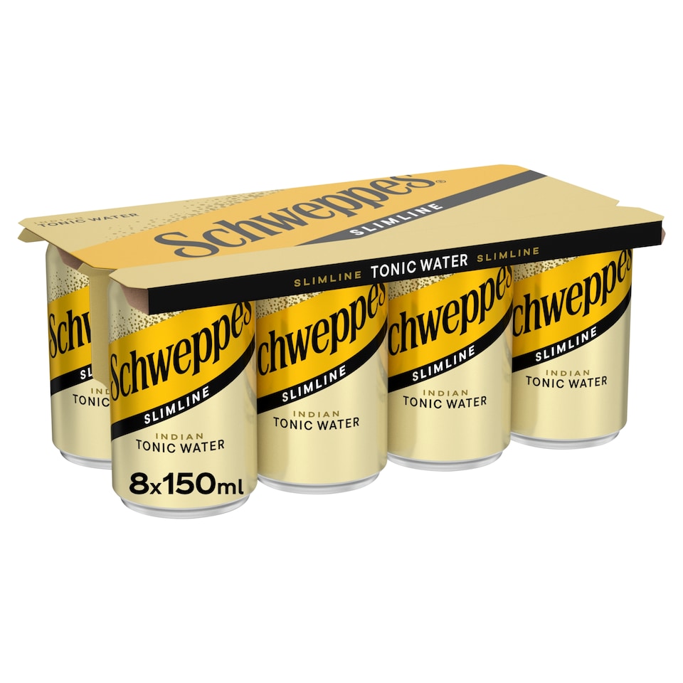 Schweppes Slimline Tonic Water 8 x 150ml