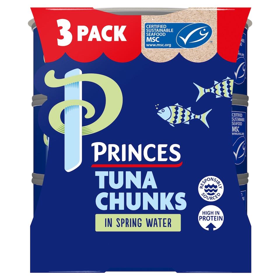 PRINCES Tuna chunks in Spring water 3x145g