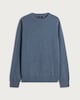 image 4 of F&F Pure Cotton Ribbed Crew Neck Jumper in Blue