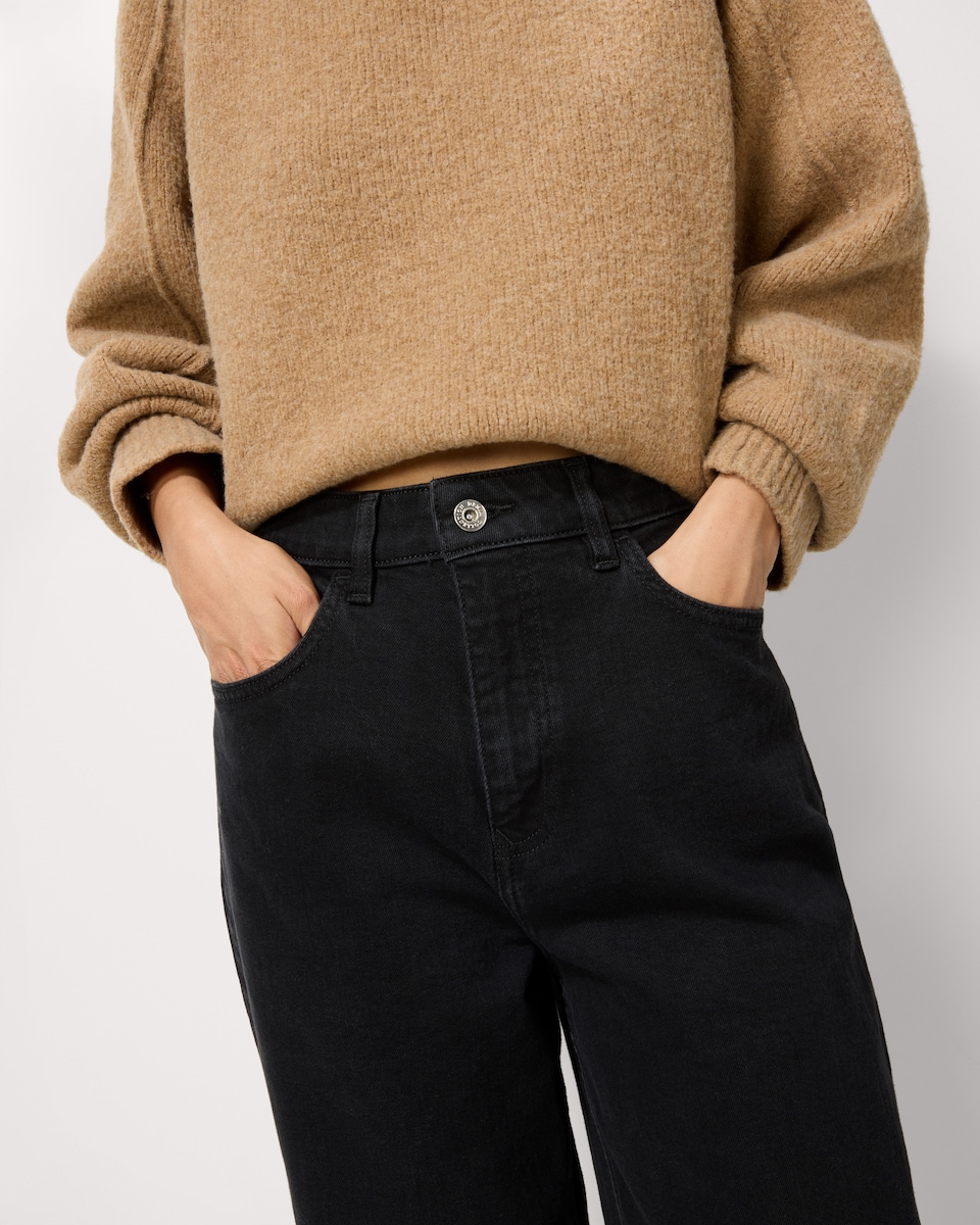 image 1 of F&F High Rise Mom Jeans in Grey