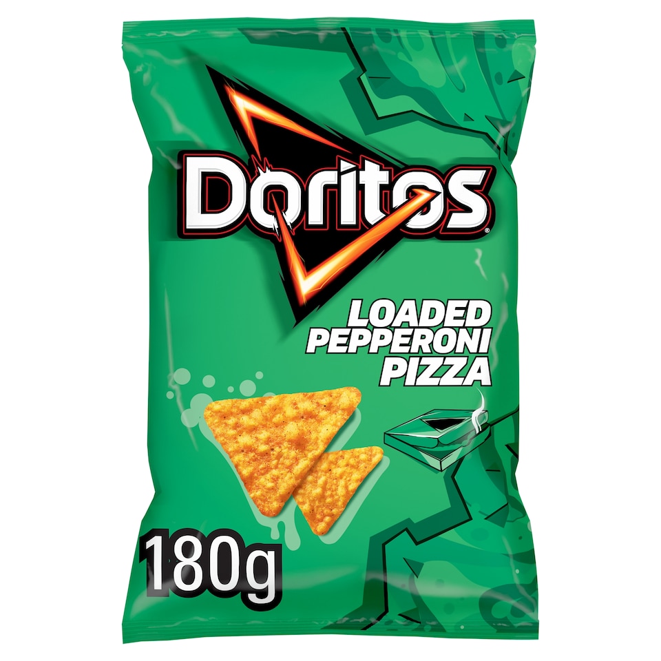 image 1 of Doritos Tortilla Chips Pepperoni Pizza Sharing Bag Crisps 180g