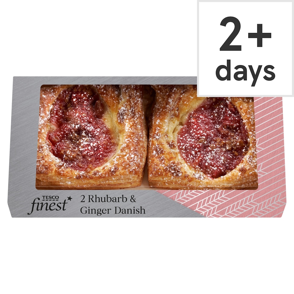 image 1 of Tesco Finest Rhubarb & Ginger Danish 2 Pack