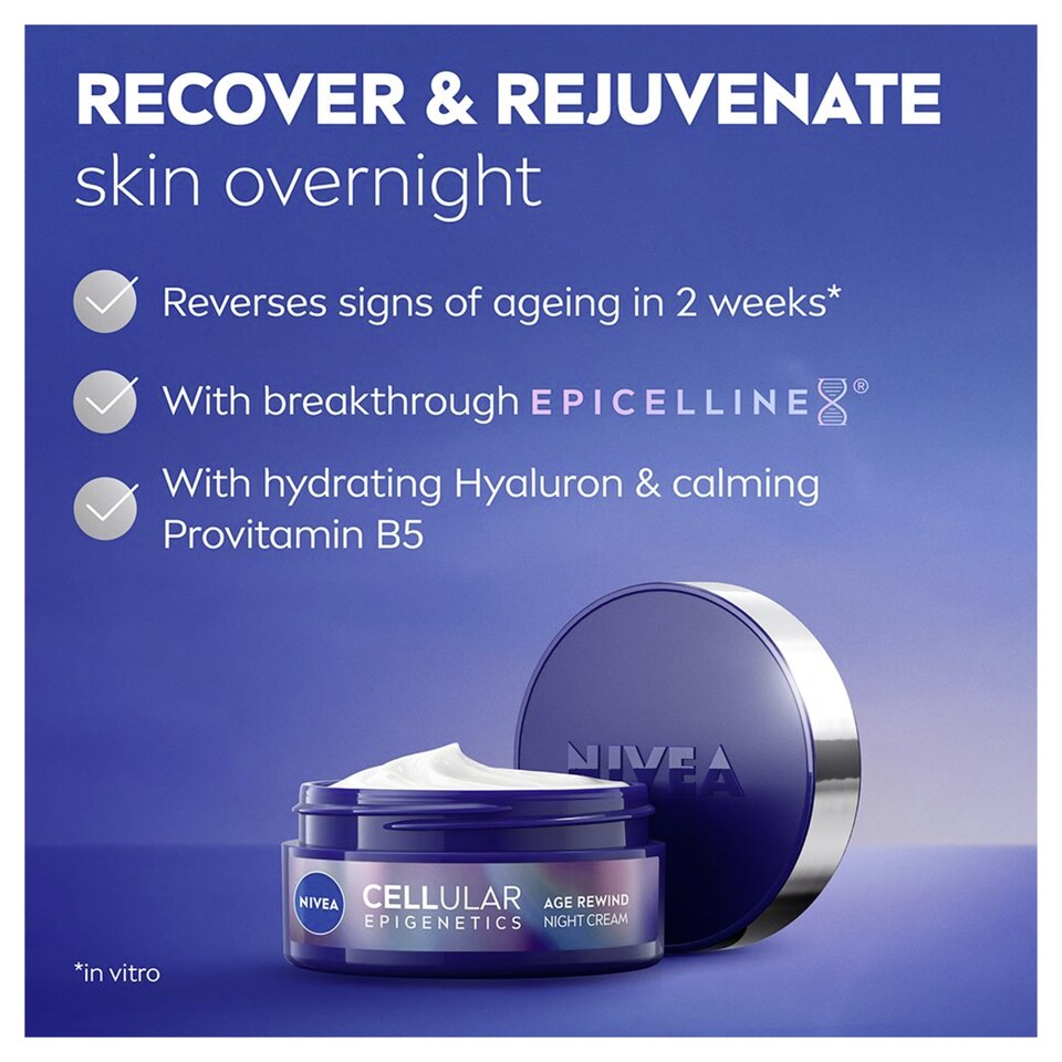 image 1 of NIVEA Cellular Epigenetics Age Rewind Night Cream with Epicelline 50ml