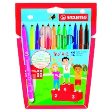 Stabilo Trio A-Z Coloured Markers 12 pcs