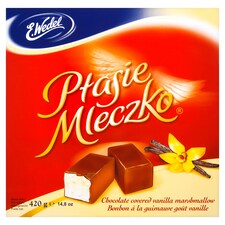 E.Wedel Dark Chocolate Covered Vanilla Marshmallows 380G
