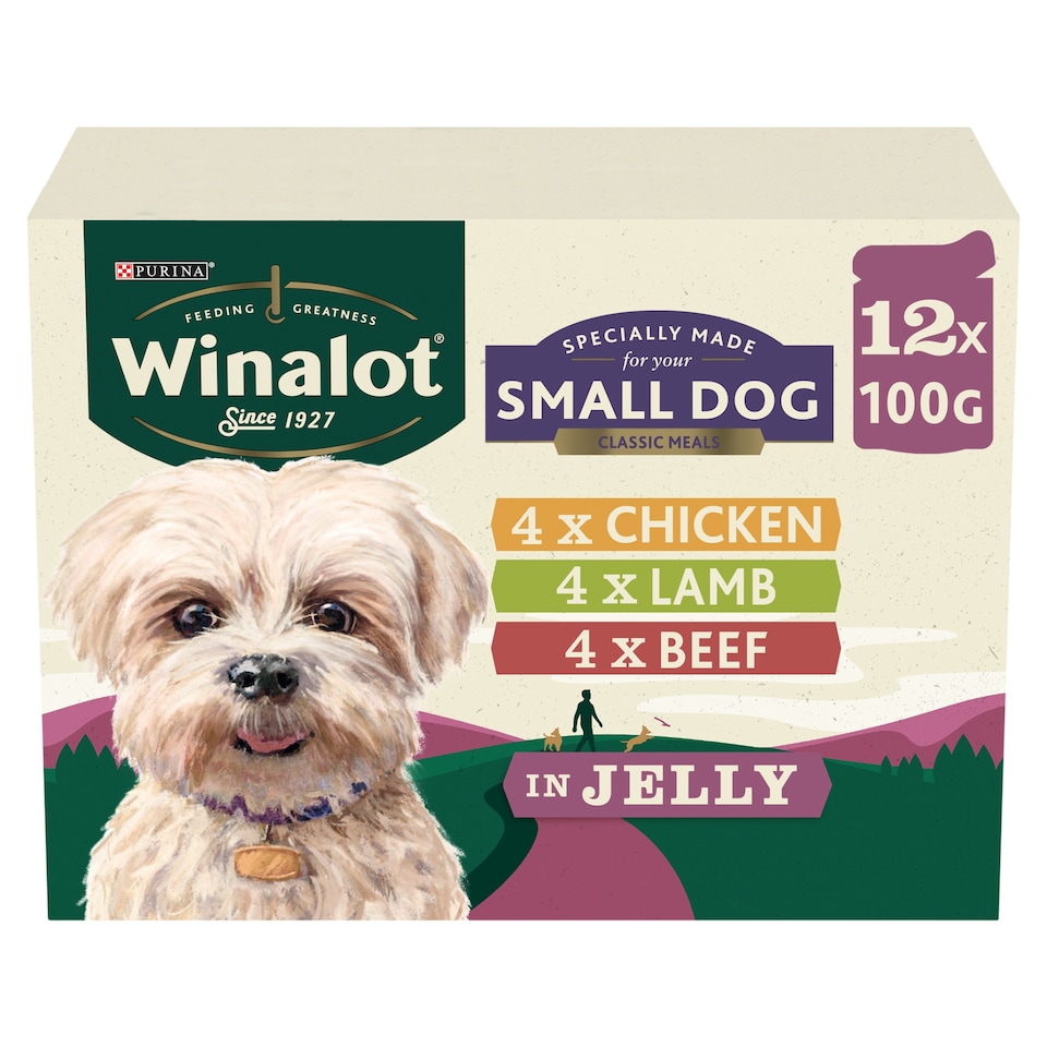 image 1 of Winalot Small Dog Classic Meals Dog Food Pouches In Jelly 12X100g