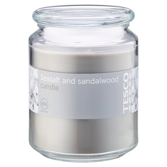 Tesco Sea Salt And Sandalwood 20Oz Candle Jar Tesco Groceries