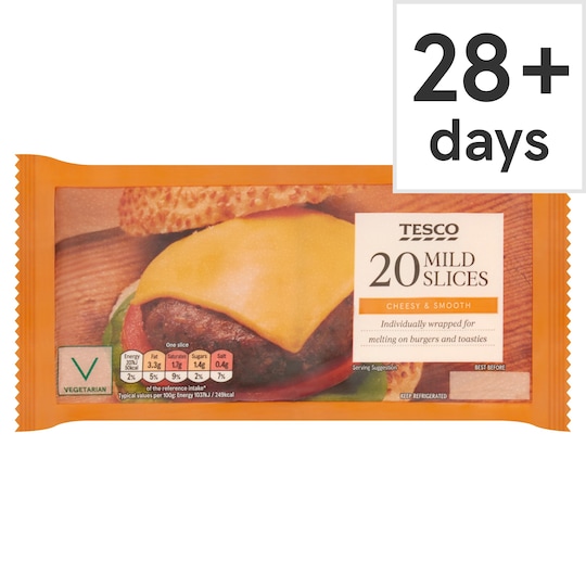 Tesco Cheese 20 Slices 400G Tesco Groceries