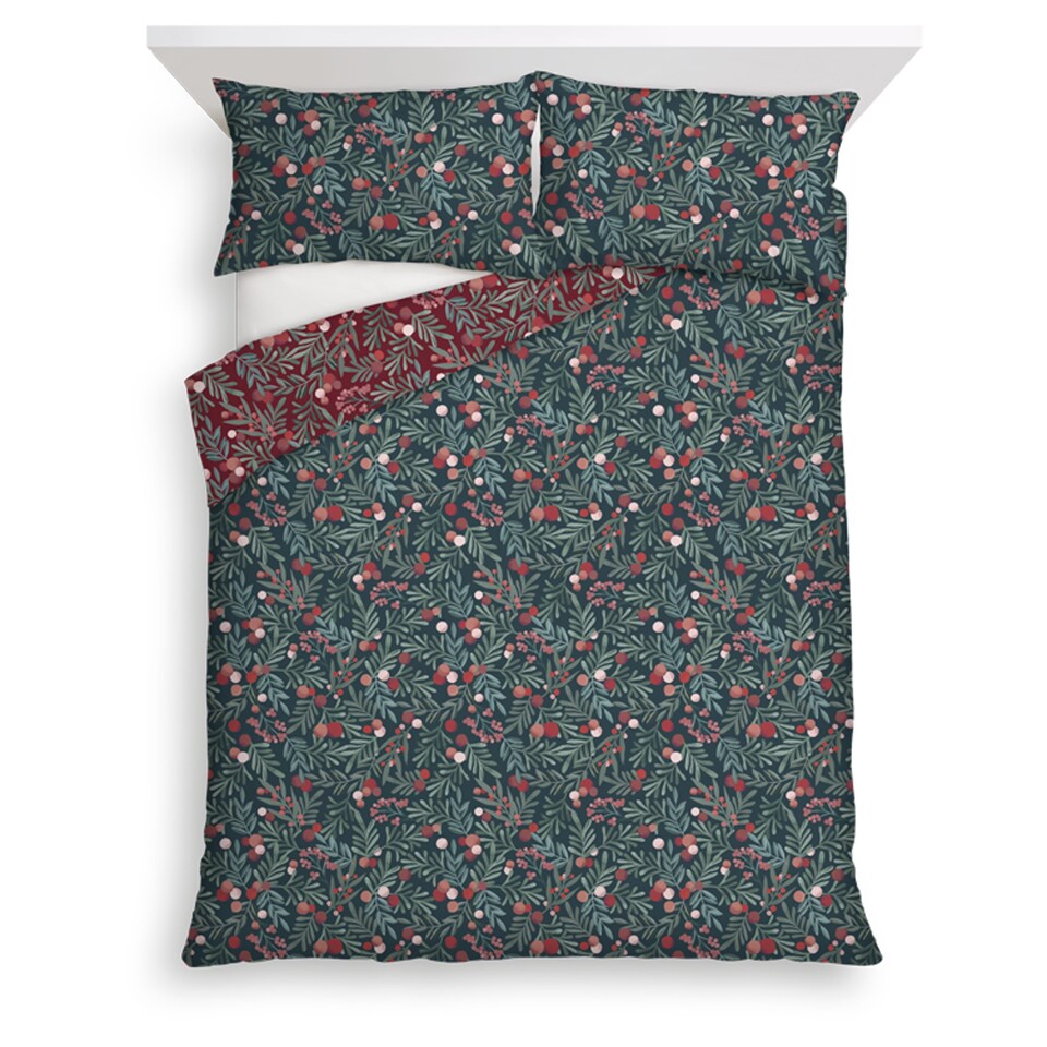 Tesco Winter Berry Duvet Set Kingsize Tesco Groceries