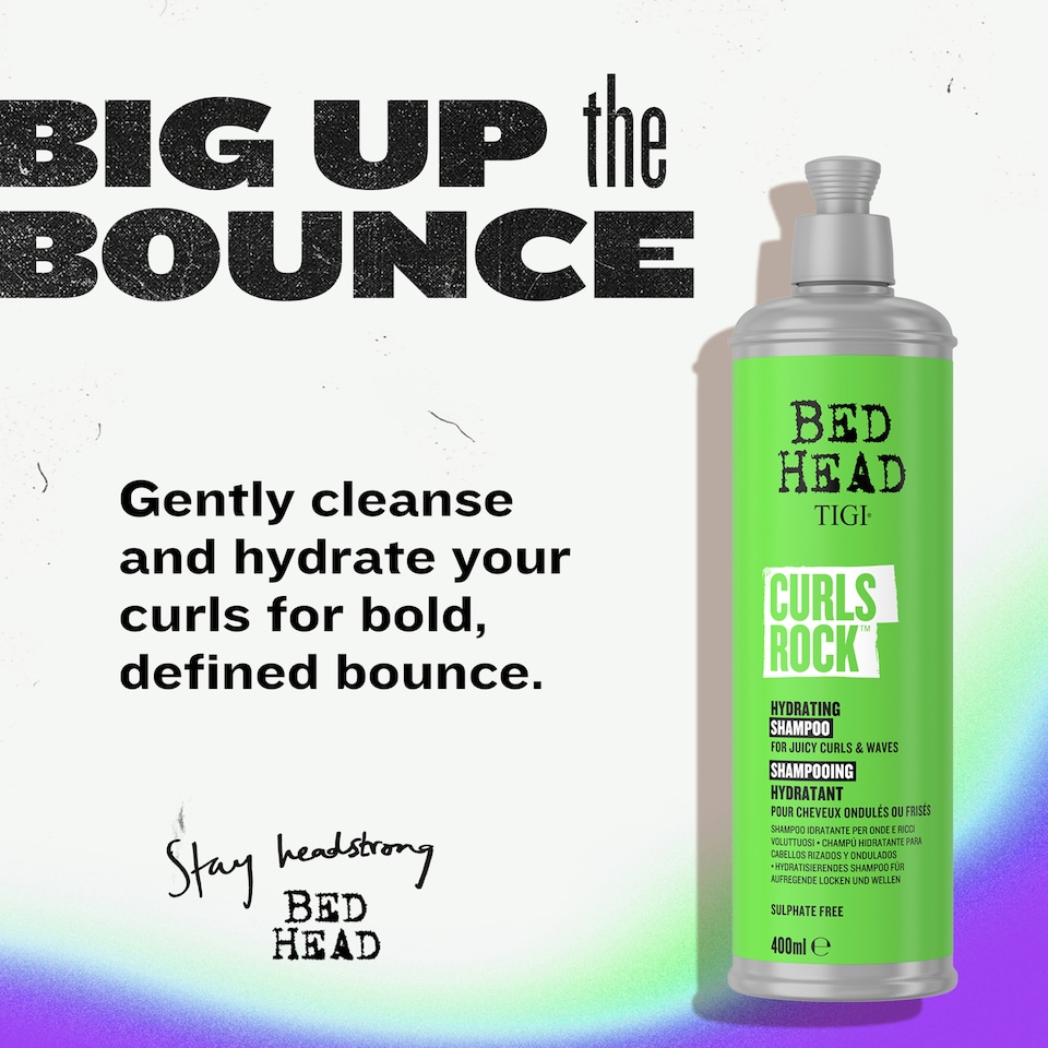 image 1 of Bed Head by TIGI Curls Rock Hydrating Shampoo 400ml