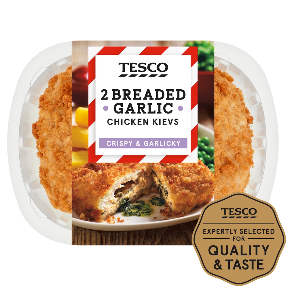 Tesco 2 Breaded Garlic Chicken Kievs 270G