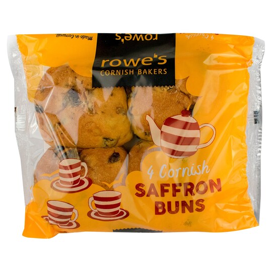 W C Rowe 4 Saffron Buns Tesco Groceries