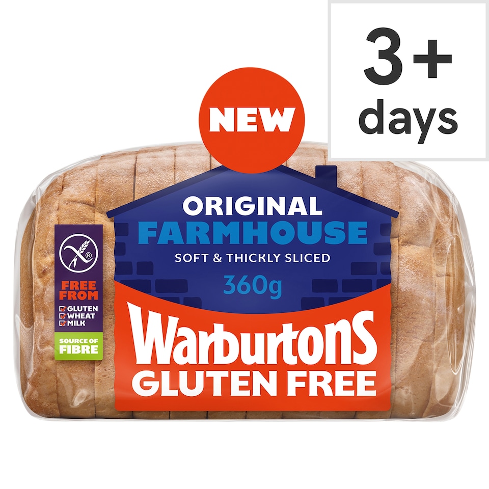 Warburtons Gluten Free Original Farmhouse White Bread 360g