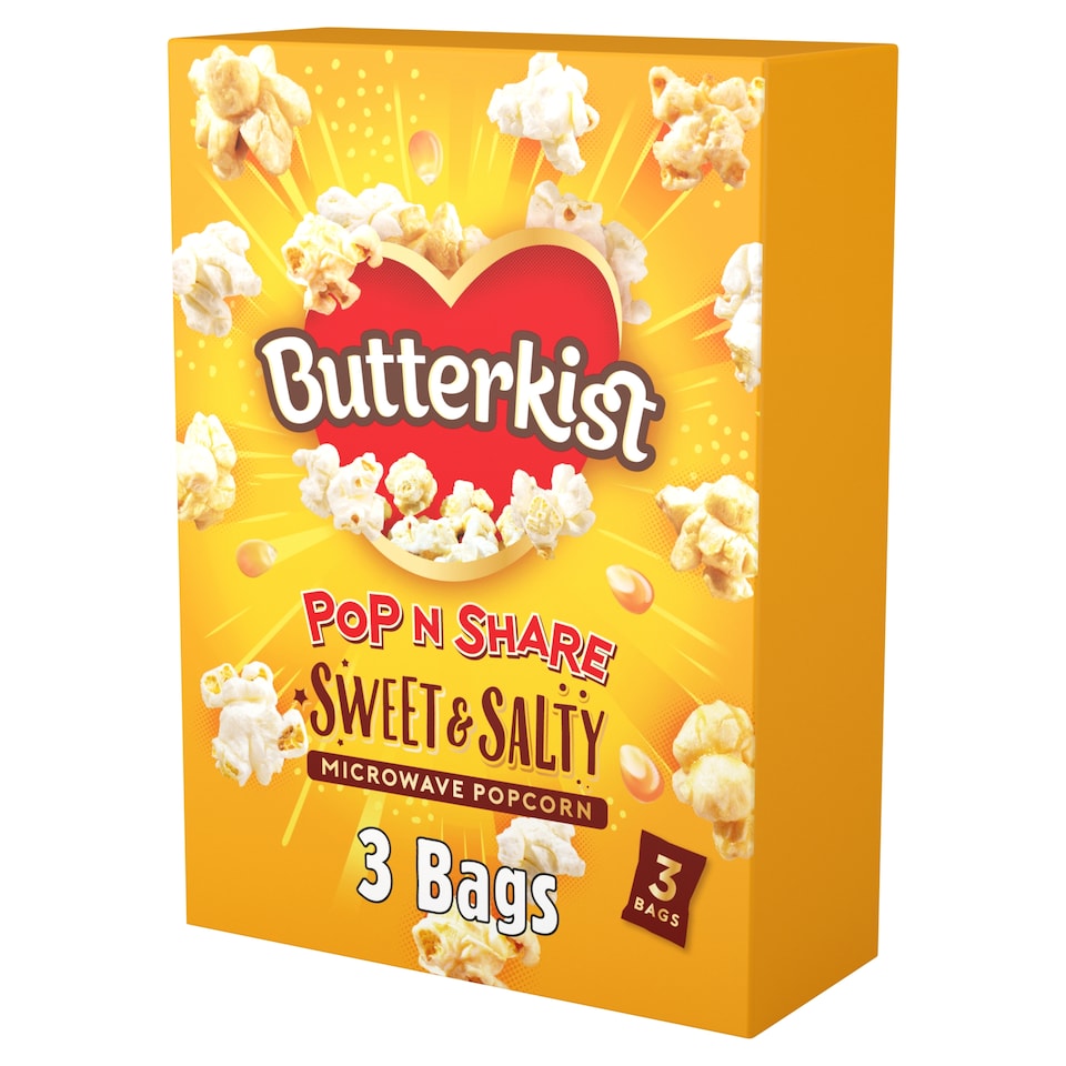 Butterkist Microwave Popcorn Sweet & Salted 3X60g