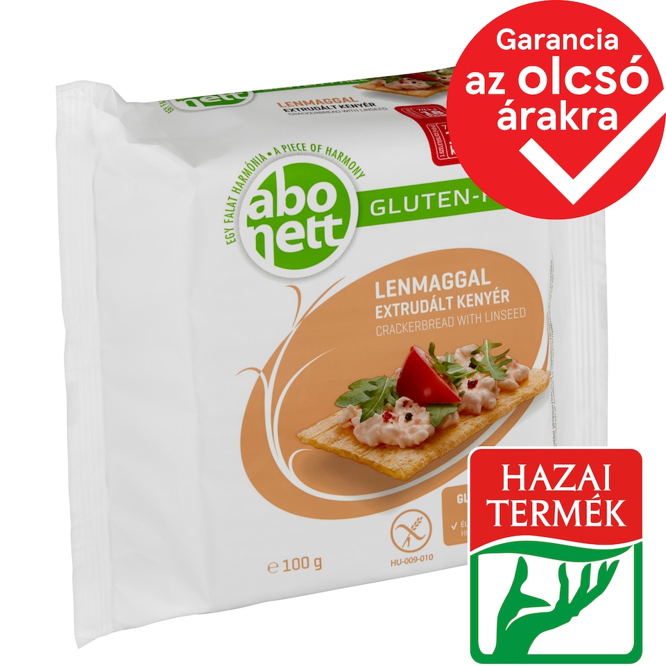 Abonett gluténmentes extrudált kenyér lenmaggal 100 g