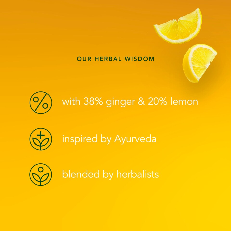 image 1 of Pukka Organic Lemon, Ginger & a touch of Manuka Honey 40 Immunity Herbal Tea Bags 68g