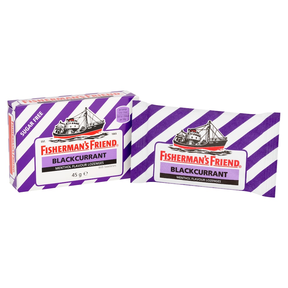 image 1 of Fisherman's Friend Sugar-Free Lozenges - Blackcurrant & Menthol 45g