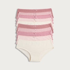 F&F Girls 10-Pack Pure Cotton Briefs in Multi