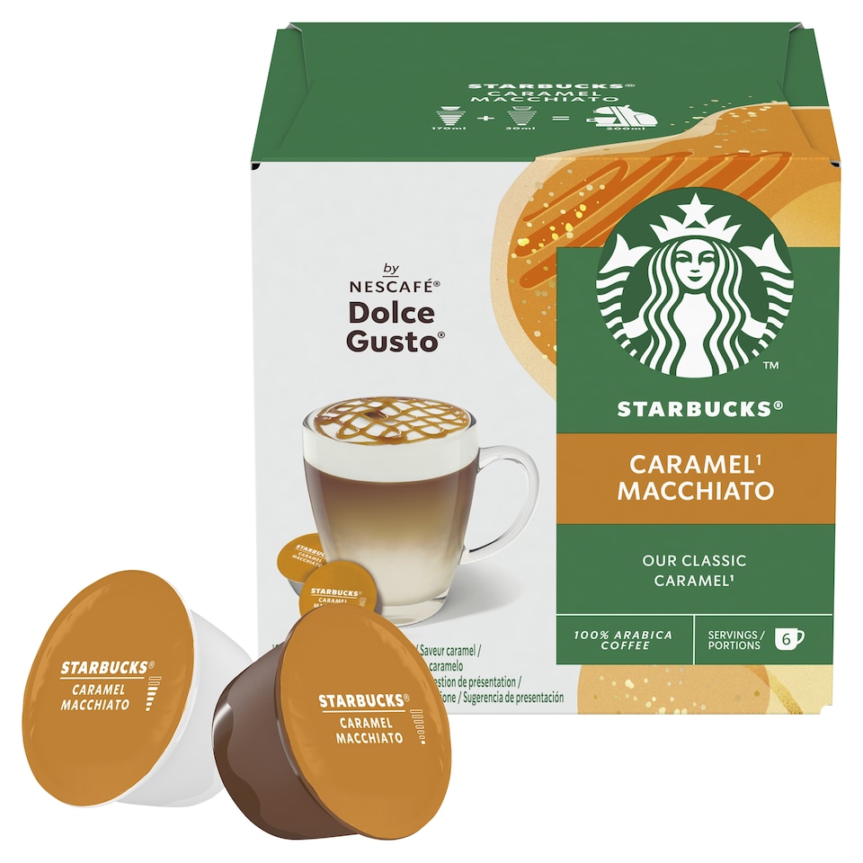 image 1 of Starbucks by Nescafe Dolce Gusto Caramel Macchiato Coffee Pods x12 127.8g