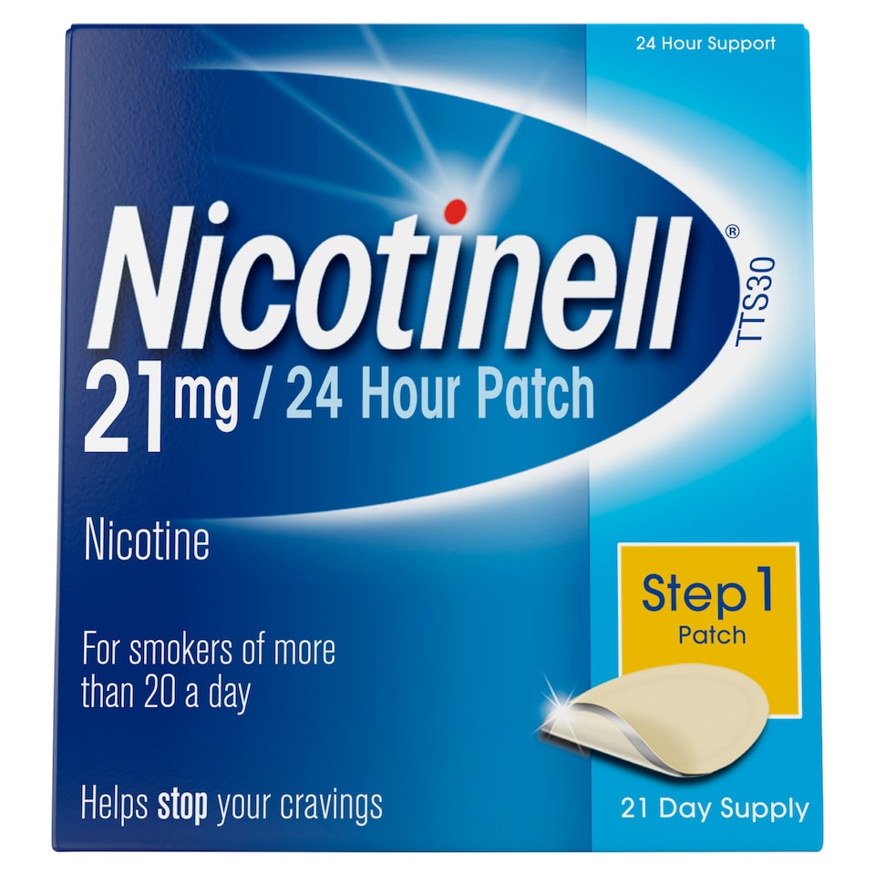 Nicotinell TTS 30 Stop Smoking Aid Step 1 21mg Nicotine Patches 7s