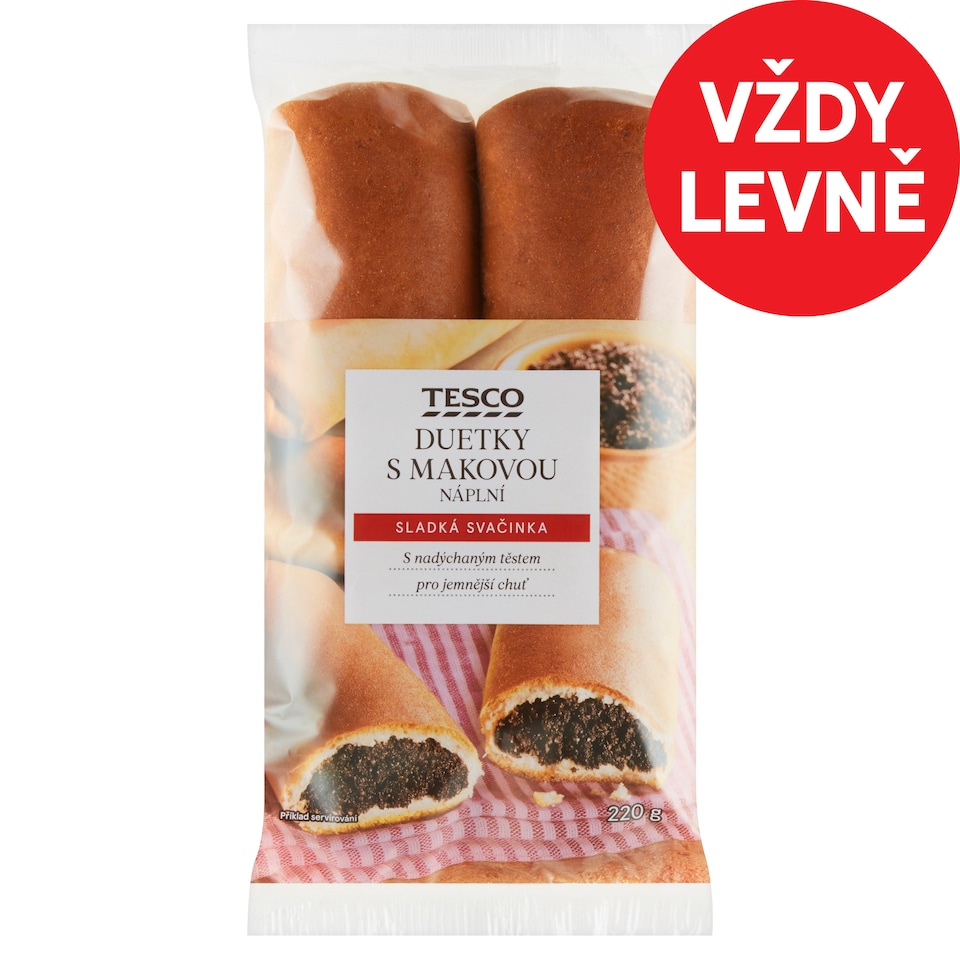 Tesco Duetky s makovou náplní 220g