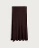 image 5 of F&F Semi Sheer Chiffon Midi Skirt in Brown