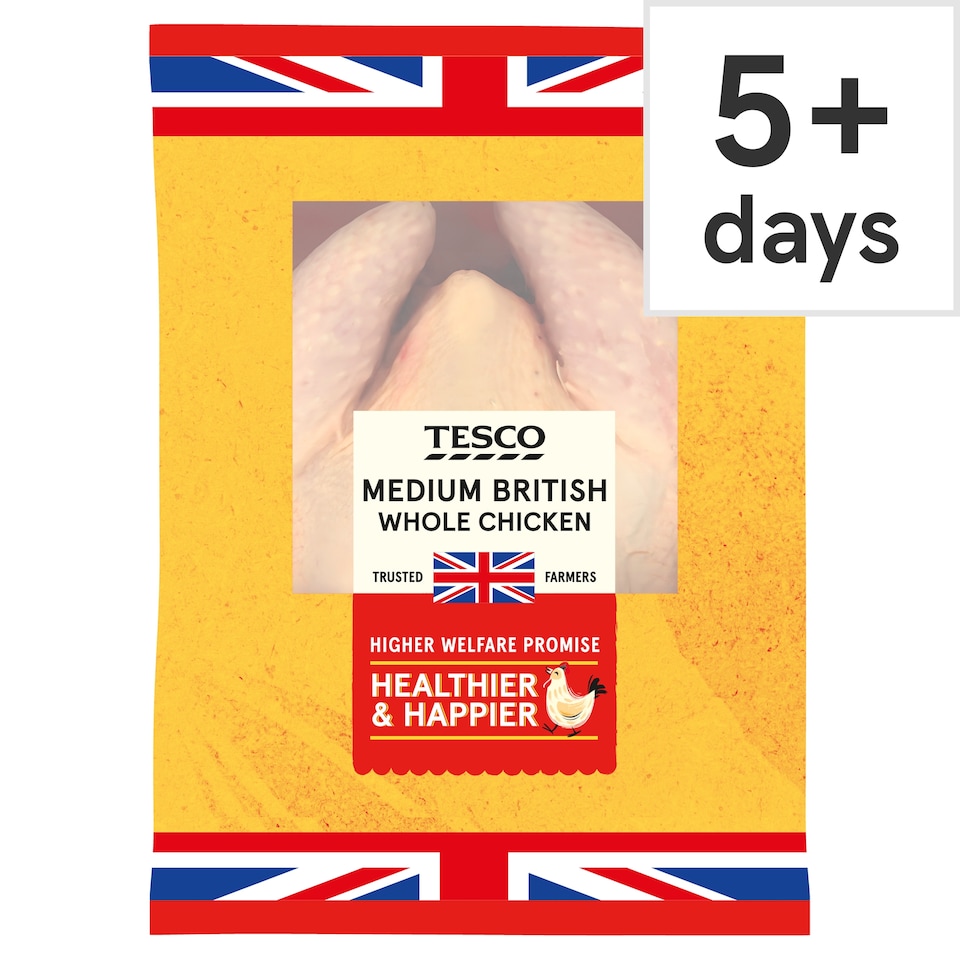 Tesco Medium Whole Chicken 1.3-1.7kg