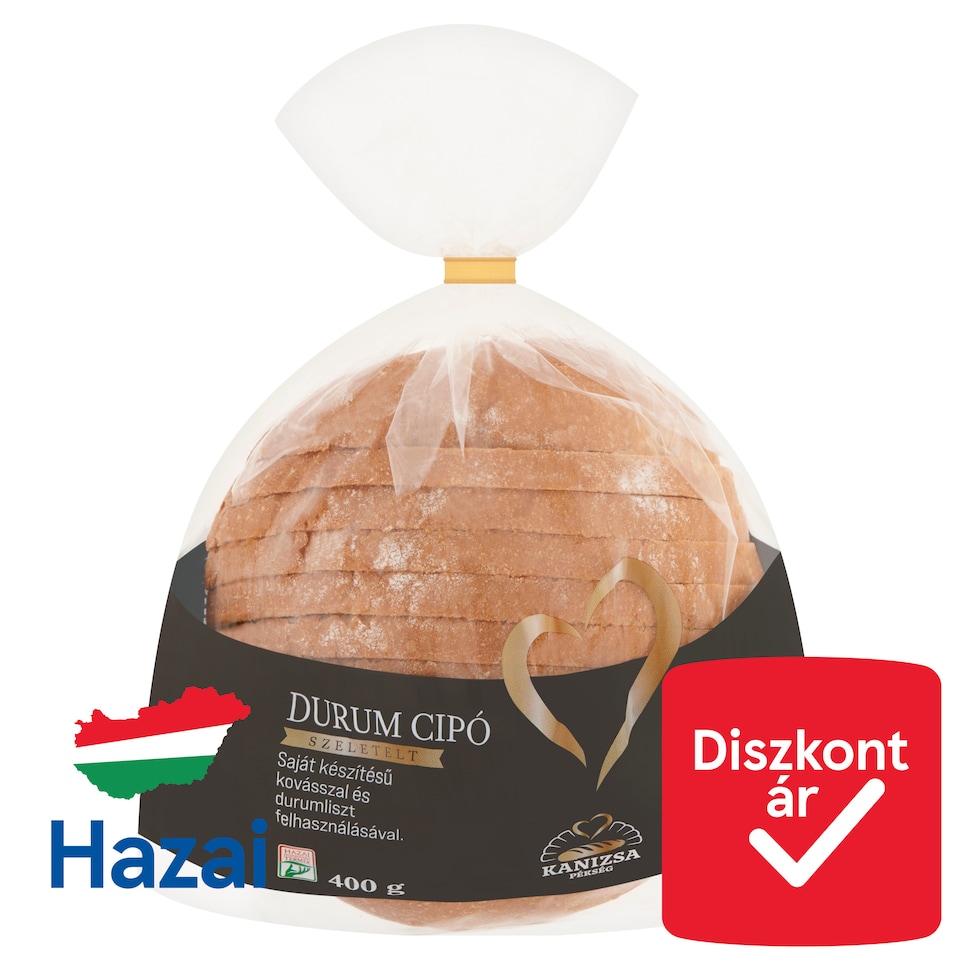 Kanizsa Pékség szeletelt durum cipó 400 g