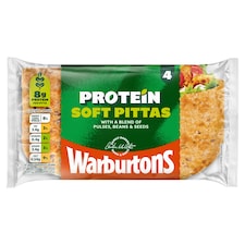 Warburtons Protein Soft Pittas 4 Pack