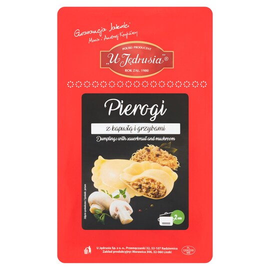 U Jedrusia Sauerkraut Mushroom Dumplings 400G Tesco Groceries