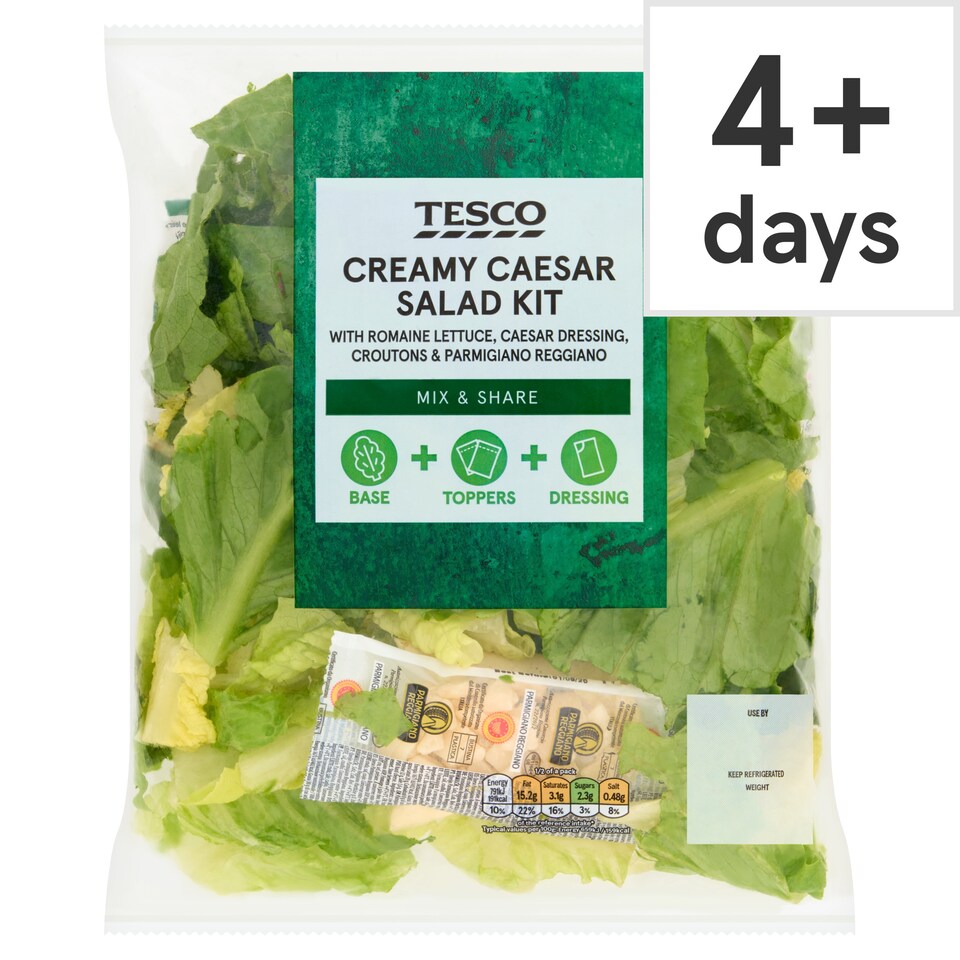 Tesco Creamy Caesar Salad Kit 240G