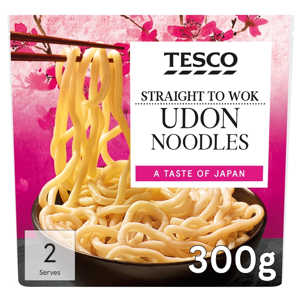 Tesco Straight To Wok Udon Noodles 300G
