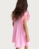 image 3 of F&F Girls Pure Cotton Broderie Frill Dress in Pink