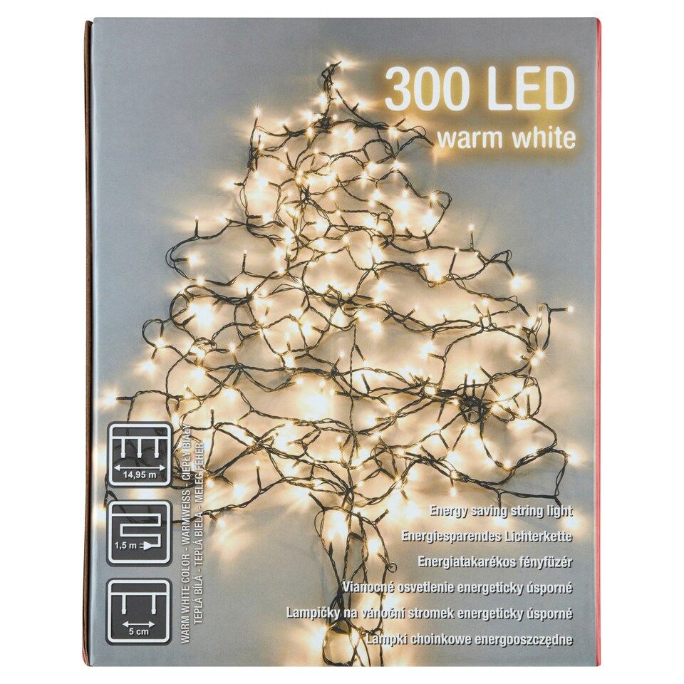 Snow Meister 300 LED meleg fehér energiatakarékos fényfüzér