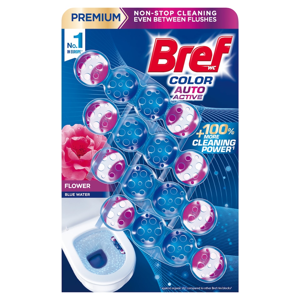 Bref Color Auto Active Flower WC-frissítő 4 x 50 g  1. kép