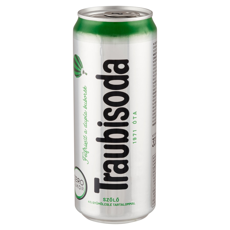 Traubisoda szőlő szénsavas, energiamentes üdítőital édesítőszerekkel 330 ml  1. kép