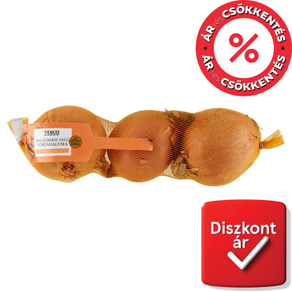 Tesco salátákhoz való vöröshagyma 3 db