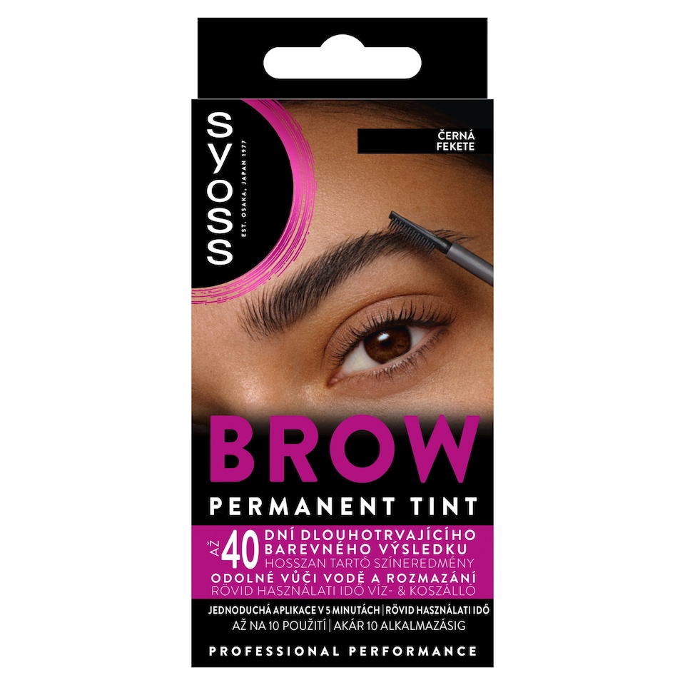 Syoss Brow Permanent Tint Eyebrow Color Black