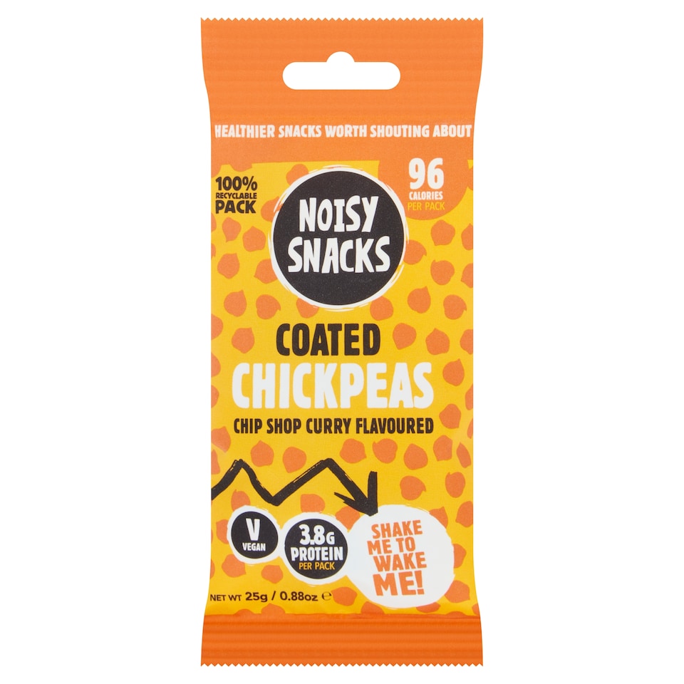 Noisy Snacks Coated Chickpeas Ch/Shp Curry 25G