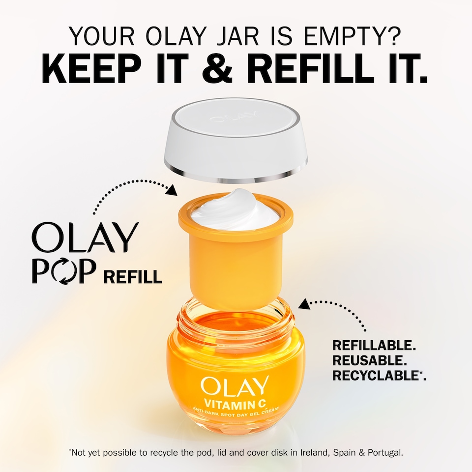 image 1 of Olay Vitamin C Hydra Glow SPF30 Day Cream Pop Refill 50ml