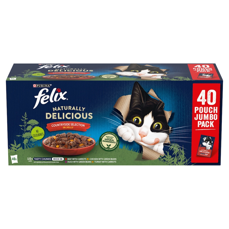 image 1 of Felix Cat Naturally Delicious Country Side In Jelly 40X80g