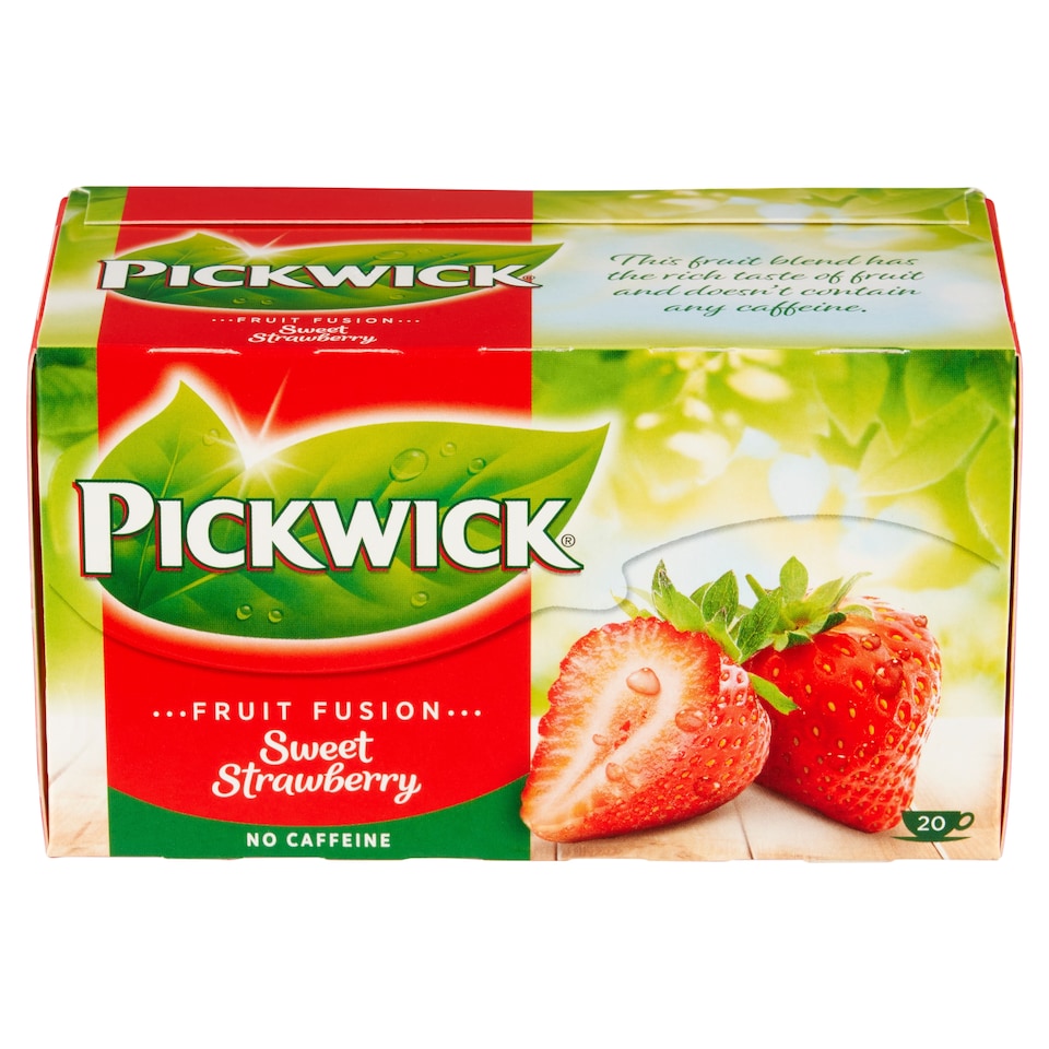 obrázok 1 z Pickwick Fruit Fusion Ovocný čaj aromatizovaný s jahodami 20 x 2 g (40 g)