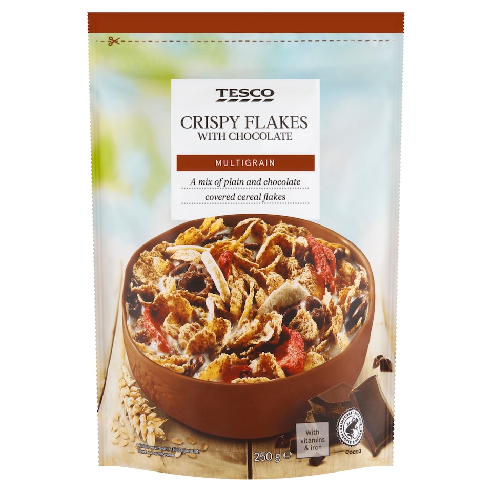 Tesco Crispy Flakes with Chocolate 250 g