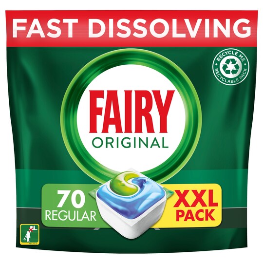 Fairy All In One Original Dishwasher Tablets 70 Pack 945G Tesco Groceries